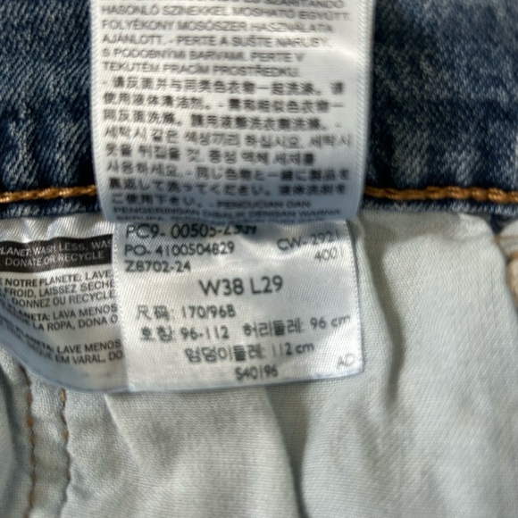 Levi's 505 Blue Straight-Leg Jeans Classic Denim Sz 38/29 - Picture 4 of 7